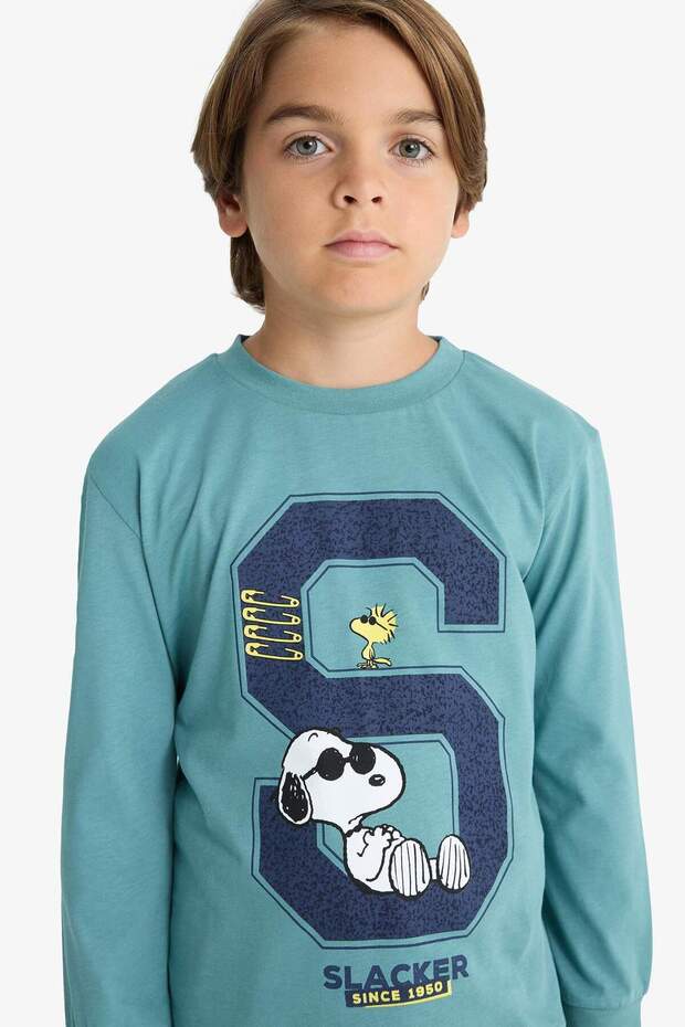 Erkek Çocuk Snoopy Pijama Takımı Uzun Kollu Üst Uzun Alt F3352A825WN - 4