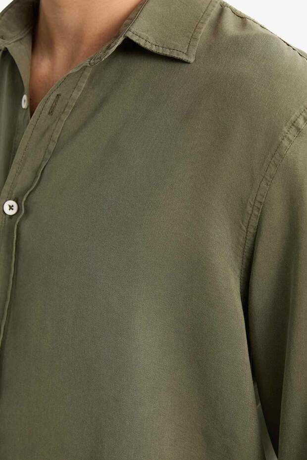 Regular Fit Twill Langarmhemd G0406AX25AU - 5