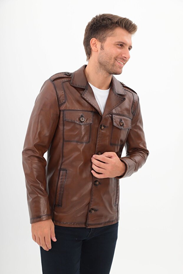 Taba hakiki deri ceket - 2