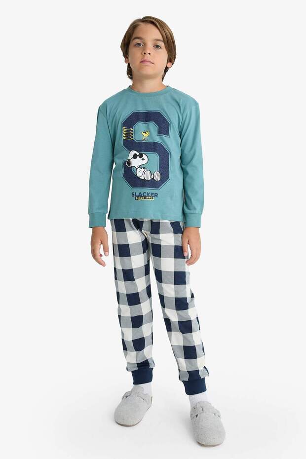 Erkek Çocuk Snoopy Pijama Takımı Uzun Kollu Üst Uzun Alt F3352A825WN - 2