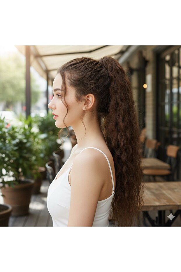 Rubber Buckle Ponytail Fluffy Afro Wavy - Auburn - 1