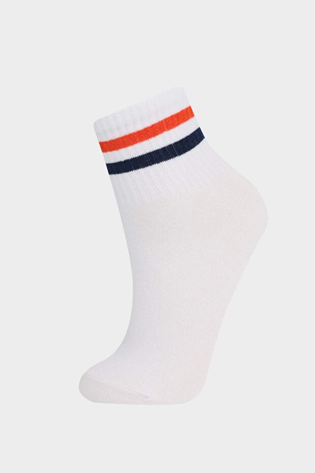 Kız Çocuk 3'lü Pamuklu Soket Çorap F8967A8NS - 4