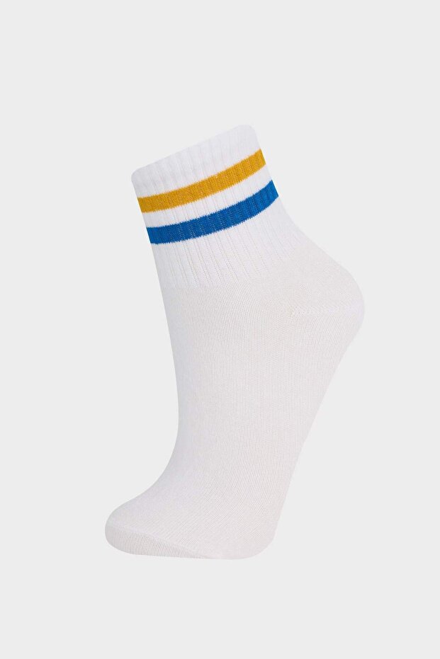 Kız Çocuk 3'lü Pamuklu Soket Çorap F8967A8NS - 3