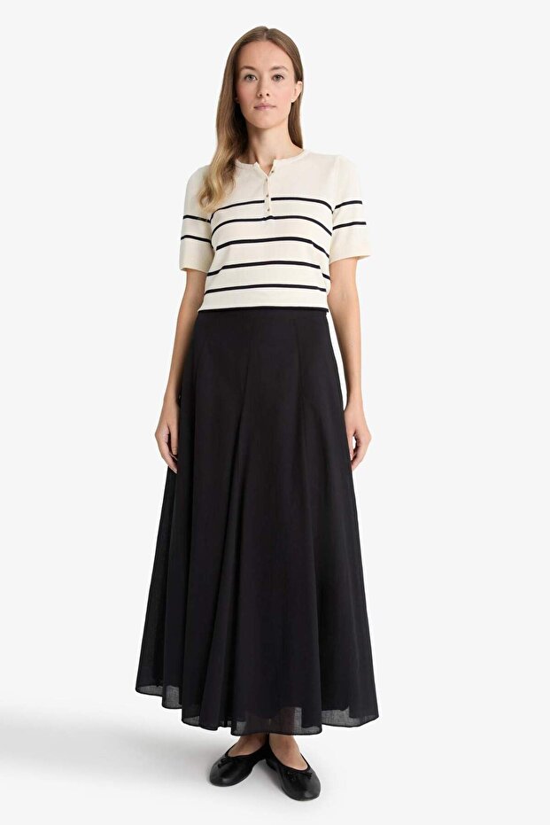 A-Line Voile Maxi Skirt F4560Ax25Au - 3