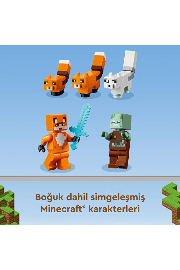 ® Minecraft® Tilki Kulübesi 21178 – 8+ Çocuklar İçin Yaratıcı Oyuncak Yapım Seti (193 Parça) - 7