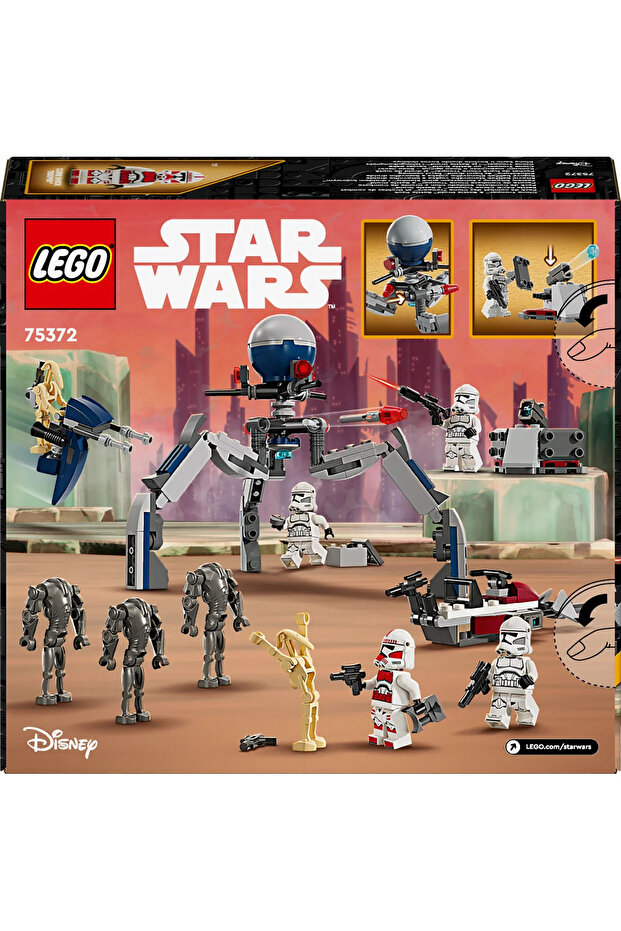 ® Star Wars™ Klon Trooper ve Savaş Droidi SavaşPaketi Seti 75372- 7+ Oyuncak Yapım Seti (215P) - 4