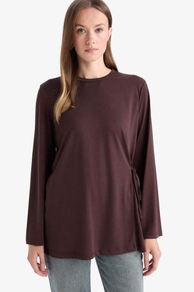 Regular Fit Modal Uzun Kollu Tunik G0305AX25AU - 1