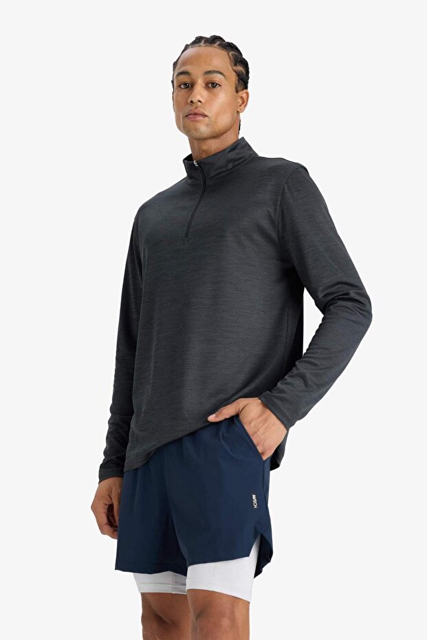 DeFactoFit Slim Fit Dar Kesim Sporcu Kısa Paça Şort E9365AX25AU - 3