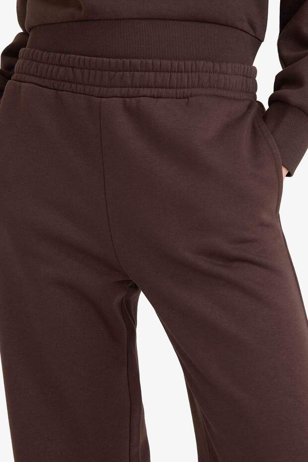 Straight Fit Basic Düz Cepli Yüksek Bel Eşofman Altı B8571AX25AU - 5