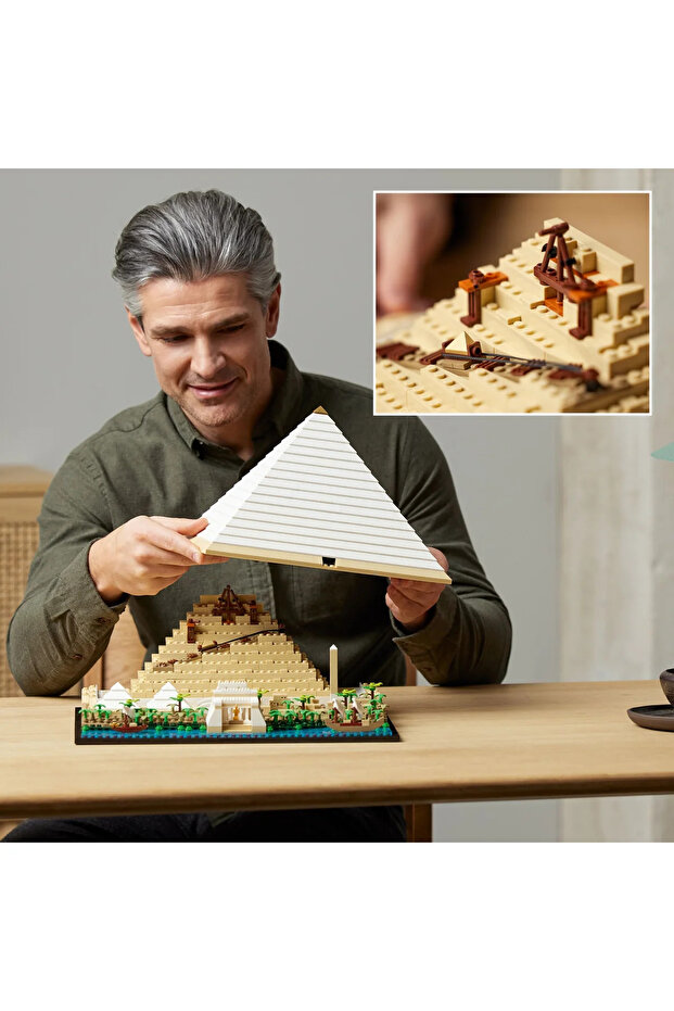 ® Architecture Mimari Simgeler Koleksiyonu: KeopsPiramidi 21058 - 18+ Model Yapım Seti (1476P) - 7