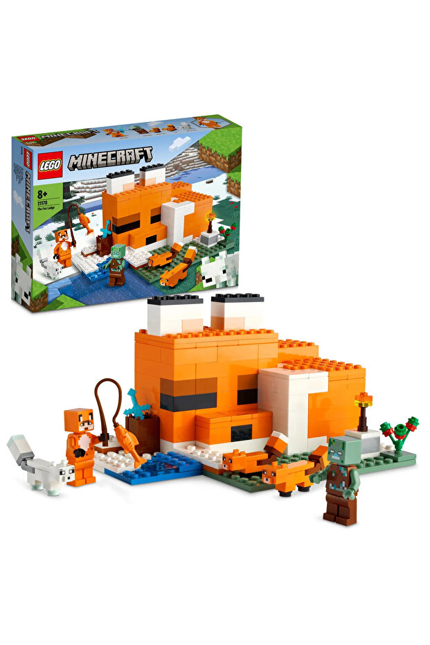 ® Minecraft® Tilki Kulübesi 21178 – 8+ Çocuklar İçin Yaratıcı Oyuncak Yapım Seti (193 Parça) - 1