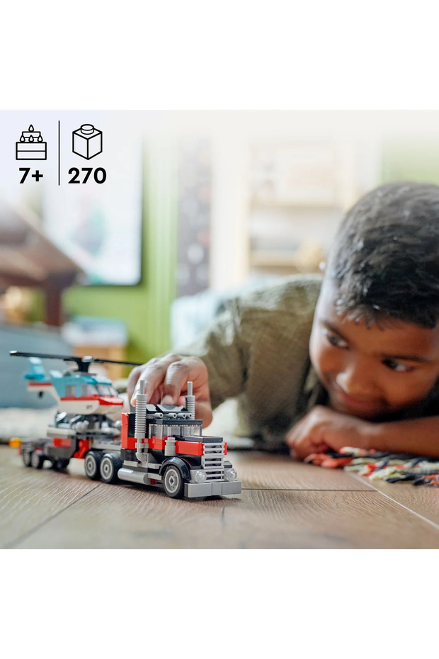 ® Creator 3'ü 1 Arada Helikopterli Açık Kasa Kamyon 31146 - 7+ Yaratıcı Oyuncak Yapım Seti (270P) - 5