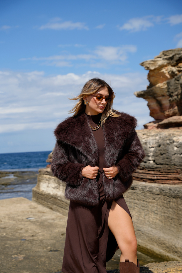 Extra Soft Texture Lined Plump Coat - 1