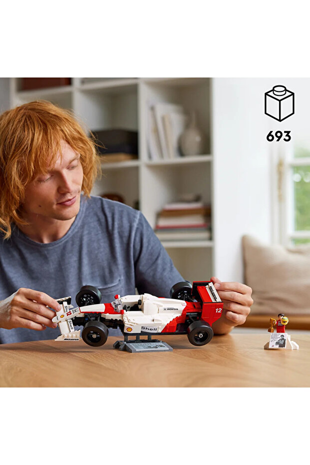® Icons McLaren MP4/4 ve Ayrton Senna 10330 -Yetişkinler için Koleksiyonluk Model Yapım Seti (693P) - 6