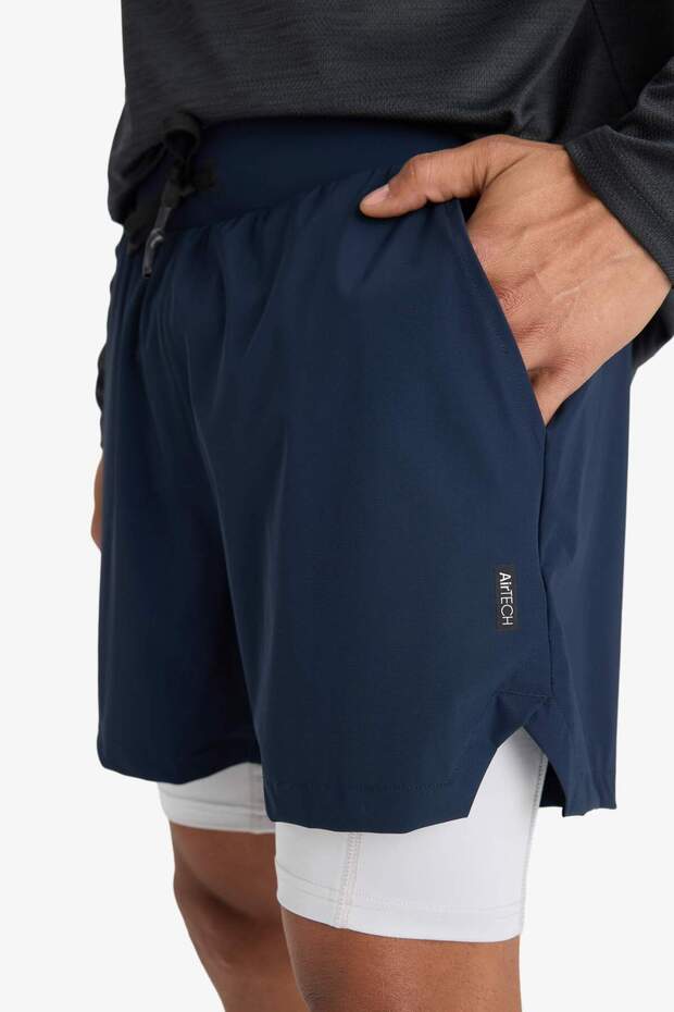 DeFactoFit Slim Fit Dar Kesim Sporcu Kısa Paça Şort E9365AX25AU - 5