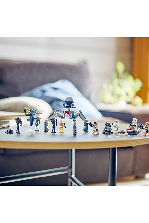 ® Star Wars™ Klon Trooper ve Savaş Droidi SavaşPaketi Seti 75372- 7+ Oyuncak Yapım Seti (215P) - 7