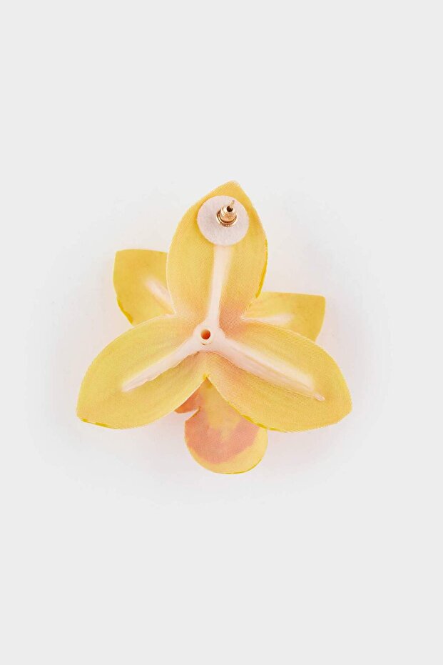 Kadın Sarı Çiçek Küpe F9971AXNS - 3