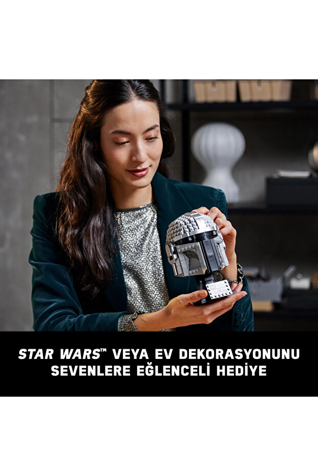 ® Star Wars™ Mandalorian™ Kaskı 75328 - Yetişkinler için Koleksiyonluk Modeli Yapım Seti (584P) - 7
