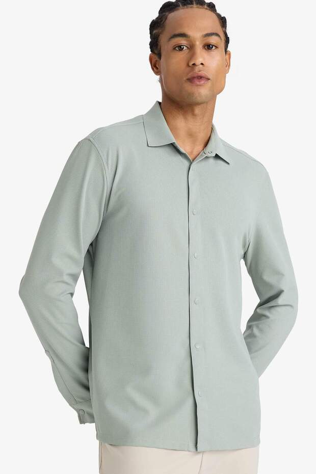 DeFactoFit Uzun Kollu Gömlek F8642AX25AU - 5