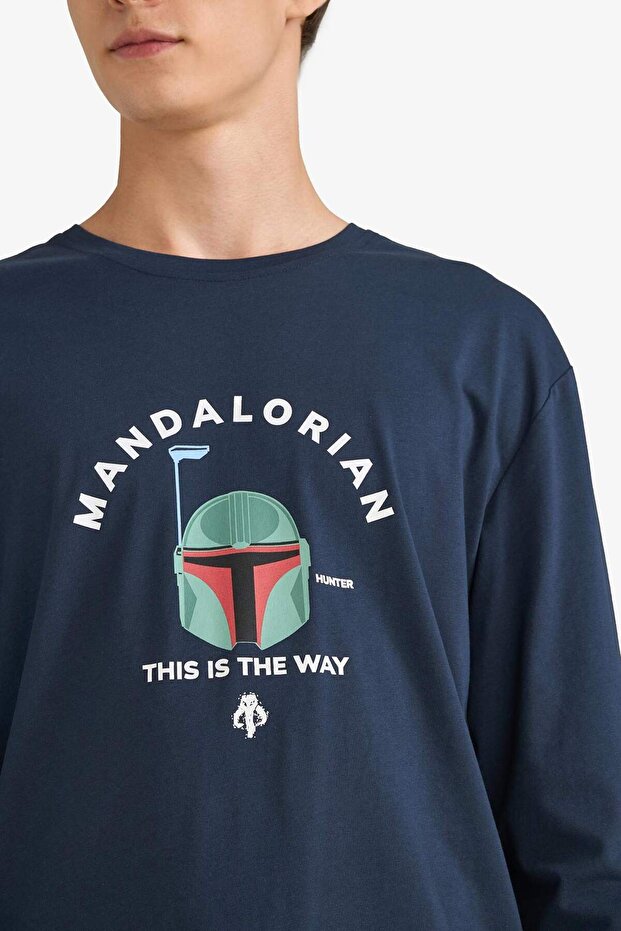 Star Wars-Mandalorian Pijama Takımı Uzun Kollu Üst Uzun Alt F4879AX25AU - 4