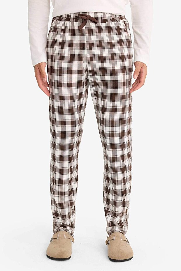 Pijama Takımı Regular Fit Uzun Kollu Üst Kareli Uzun Alt F7488AX25AU - 6