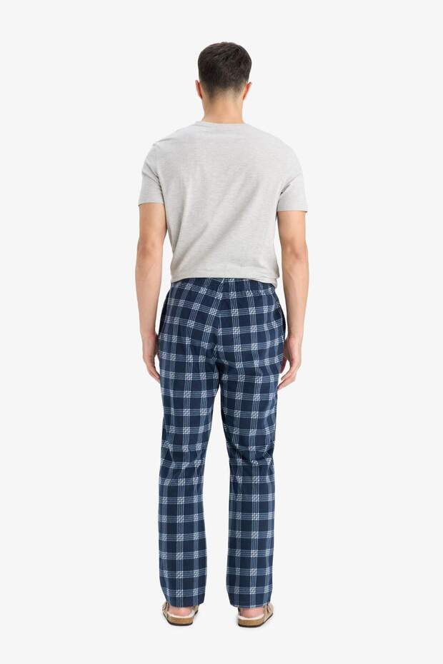 Regular Fit Kareli Cepli Polar Pijama Altı F4224AX25WN - 6