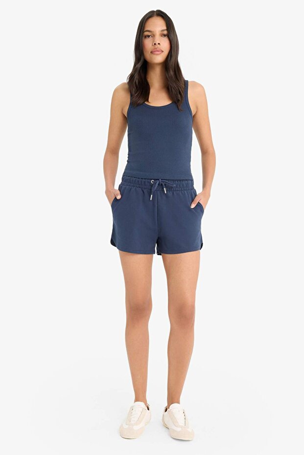 Relax Fit Beli Bağcıklı Kısa Şort E5853AX25SM - 3