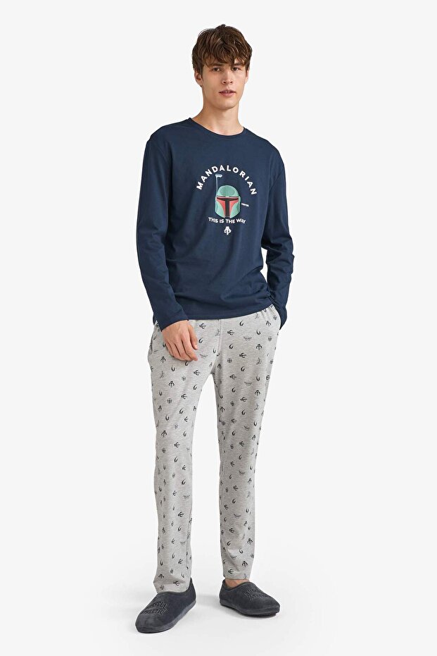 Star Wars-Mandalorian Pijama Takımı Uzun Kollu Üst Uzun Alt F4879AX25AU - 3