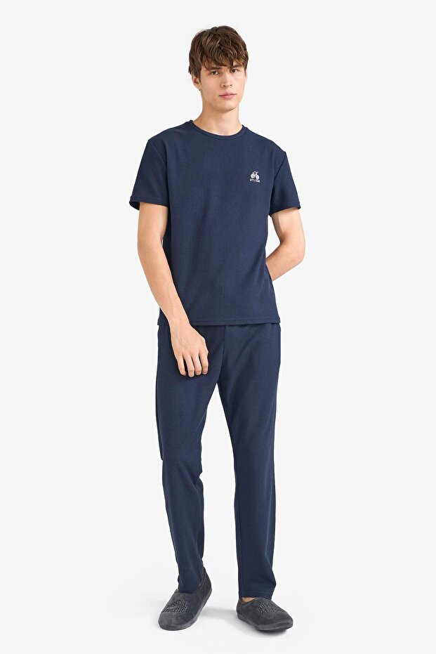 Pijama Takımı Waffle Kısa Kollu Üst Uzun Alt F5897AX25AU - 1