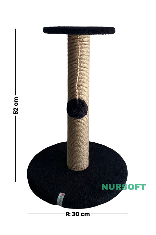 عمود خدش للقطط باللون الأسود - 4