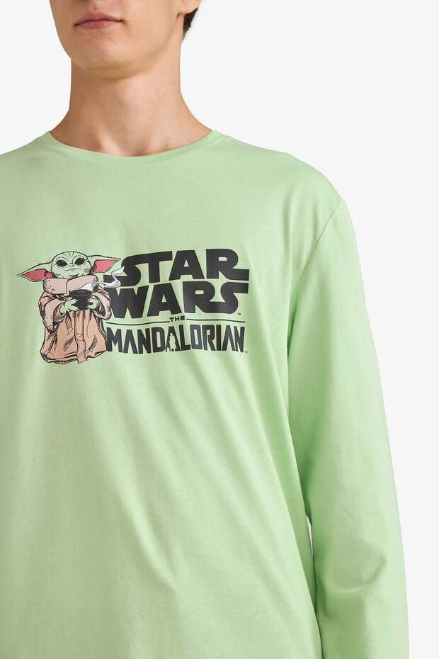 Star Wars-Mandalorian Pijama Takımı Uzun Kollu Üst Uzun Alt F7497AX25AU - 4