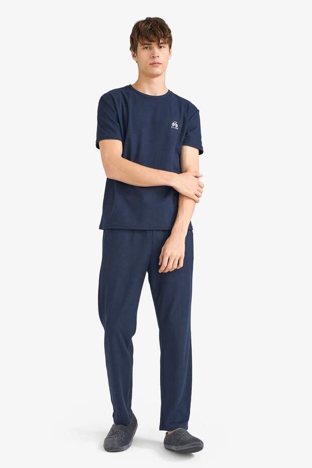 Pijama Takımı Waffle Kısa Kollu Üst Uzun Alt F5897AX25AU - 2