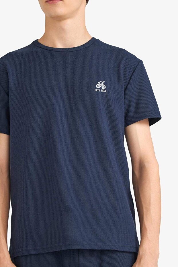 Pijama Takımı Waffle Kısa Kollu Üst Uzun Alt F5897AX25AU - 5
