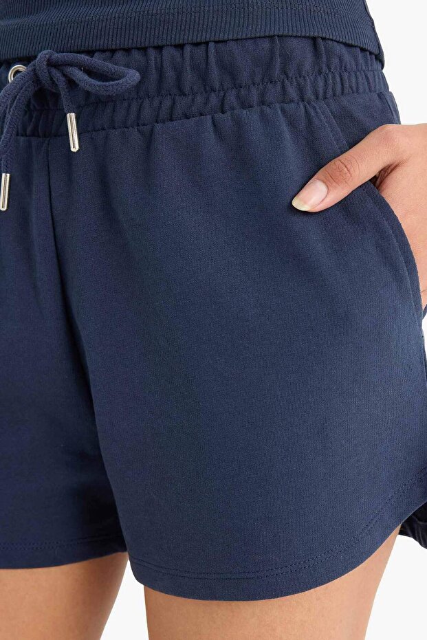 Relax Fit Beli Bağcıklı Kısa Şort E5853AX25SM - 6