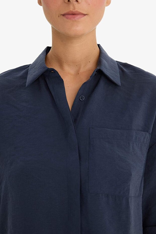 Loose Fit Modal Kısa Kollu Gömlek F9331AX25AU - 5