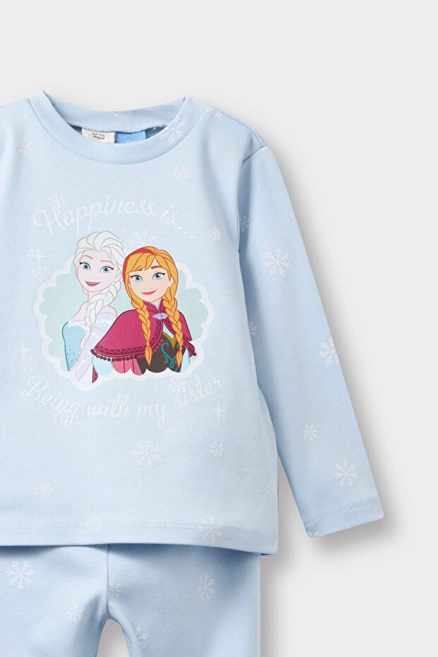 Kız Bebek Frozen Pijama Takımı Uzun Kollu Üst Uzun Alt F4588A525AU - 3