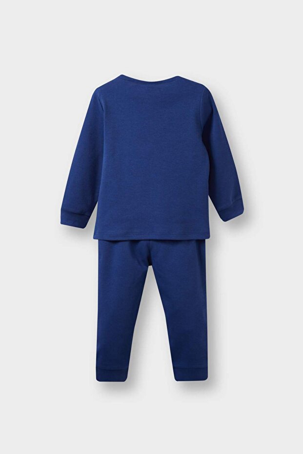 Erkek Bebek Pijama Takımı Dinozor Baskılı Uzun Kollu Üst Uzun Alt F0530A525AU - 4