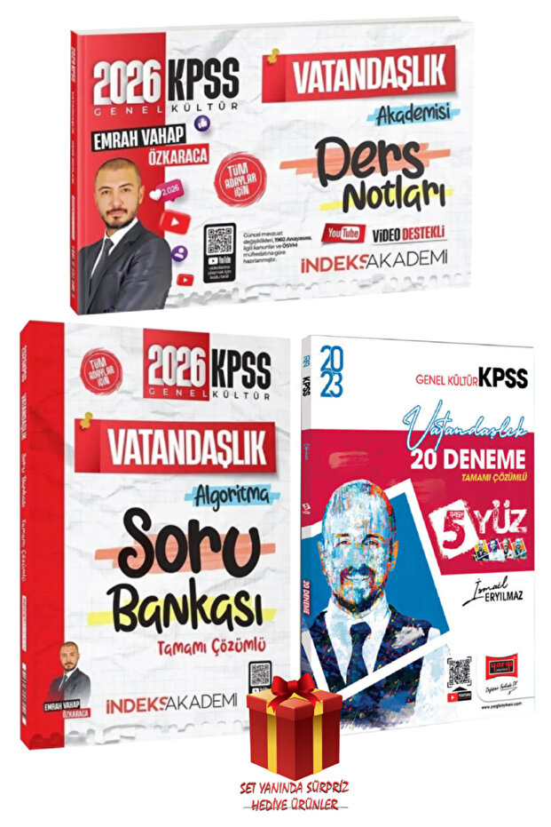 Emrah Vahap Özkaraca|2026 KPSS Vatandaşlık Akademisi Ders Notları+ Algoritma Soru Bankası+ Deneme - 1