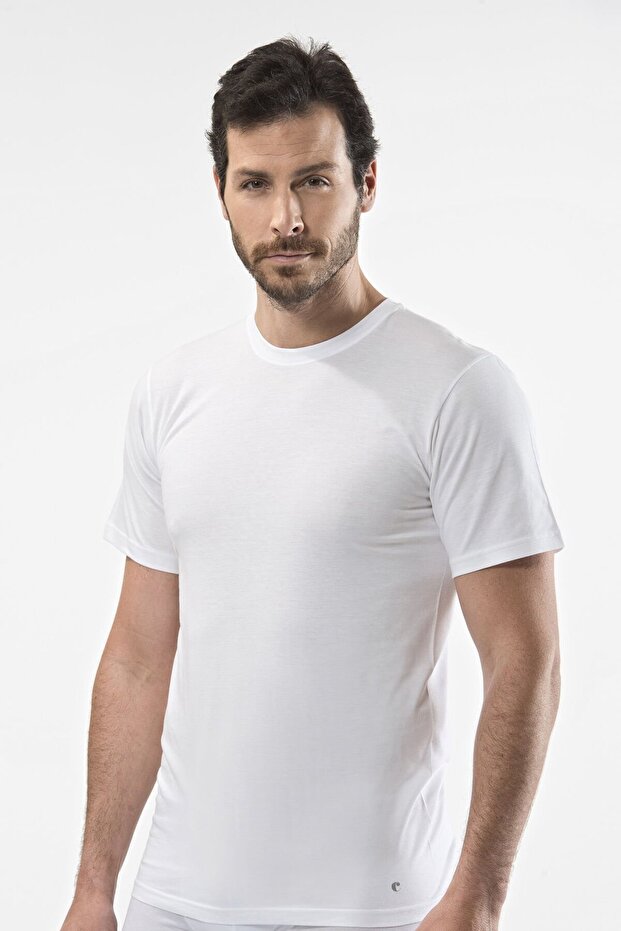 - قميص داخلي برقبة على شكل حرف O (مفتوح) - 1