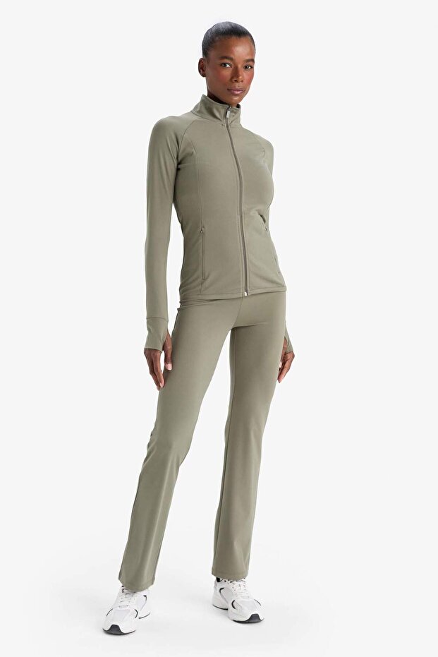 DeFactoFit Flare Fit Toparlayıcı Yüksek Bel İspanyol Paça Soft Touch Sporcu Pantolon B3988AX25AU - 3