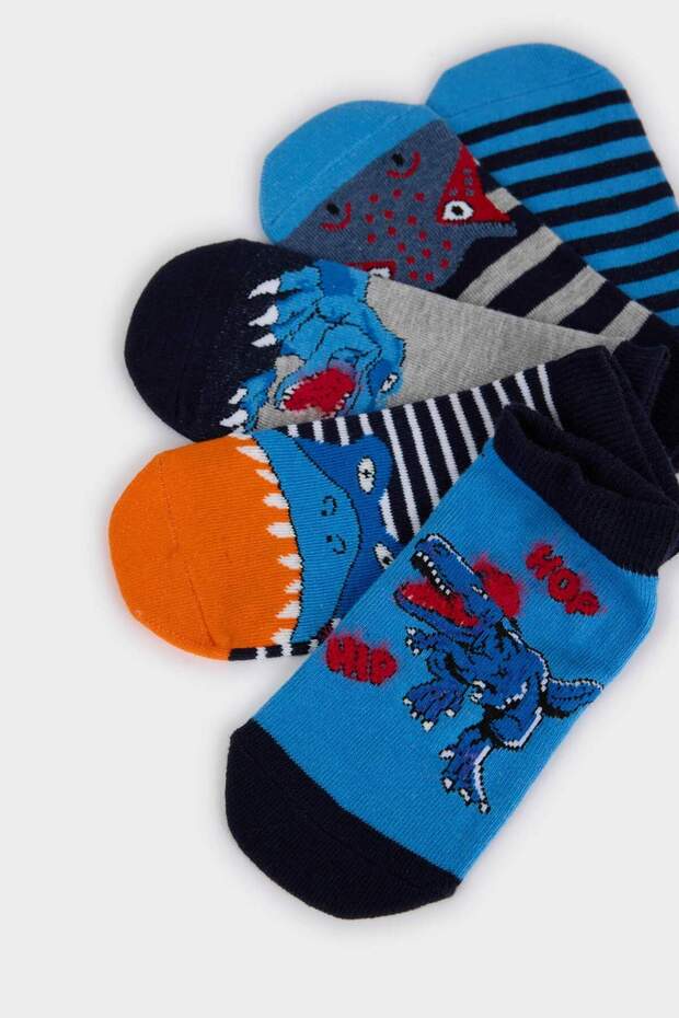 Erkek Çocuk 5'li Pamuklu Patik Çorap F4705A8NS - 7