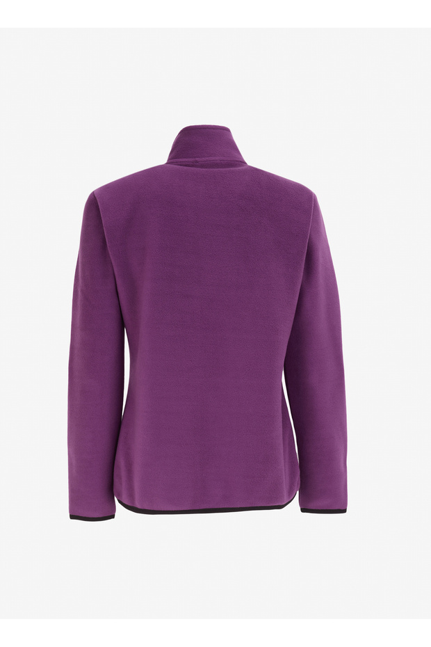 Mor Kadın Dik Yaka Basic Polar Sweatshırt D4WL-SWT3929 - 2
