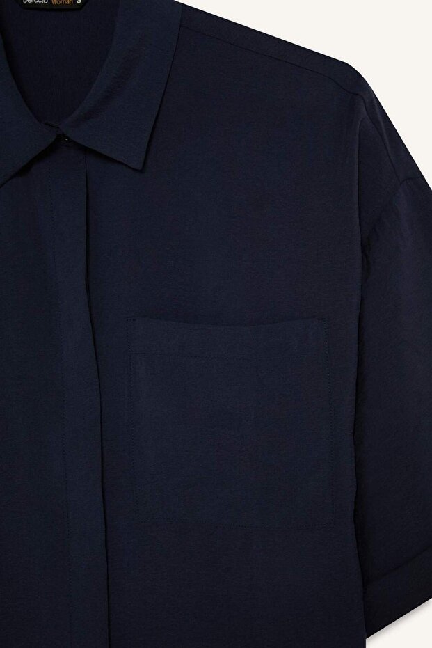 Loose Fit Modal Kısa Kollu Gömlek F9331AX25AU - 8