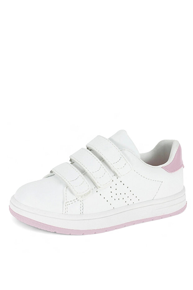 White - Pink Girl's Sneakers 2210213 Size: 33