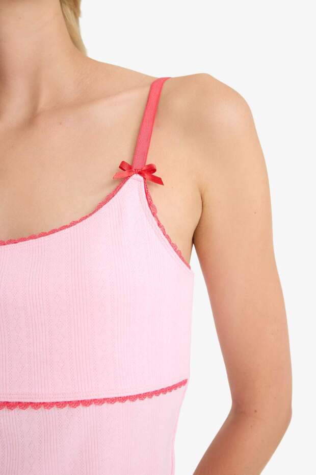 Pijama Takımı Regular Fit Askılı Üst Şort-Fall in Love E7458AX25HS - 4