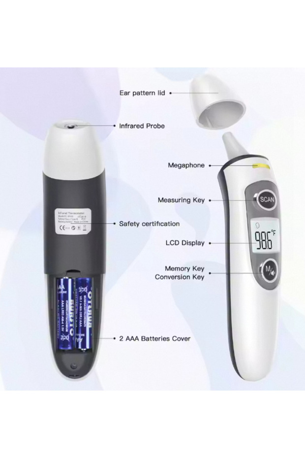 Kingclinic Digital Ear Thermometer Ear and Forehead Mode Ideal for Family Kids and Adults 1 Secon... - 2