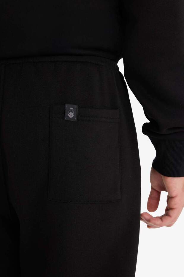 Regular Fit Beli Bağcıklı Cepli Paçası Lastikli Şardonlu Basic Düz Jogger Eşofman Altı E6326AX25AU - 7