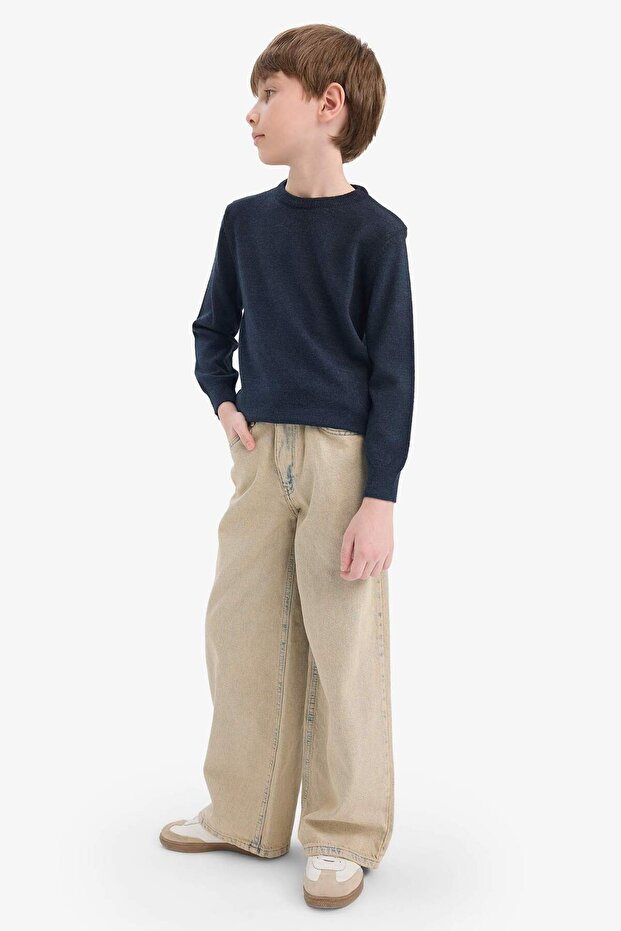 Erkek Çocuk Bisiklet Yaka Triko Kazak A4992A825WN - 2