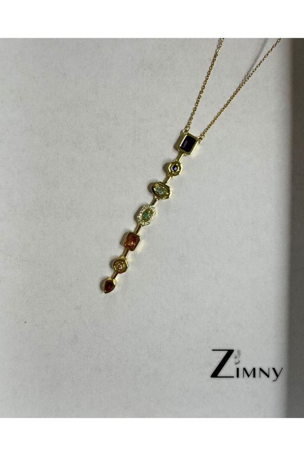 Elegant Diamara Colored Necklace - Gold