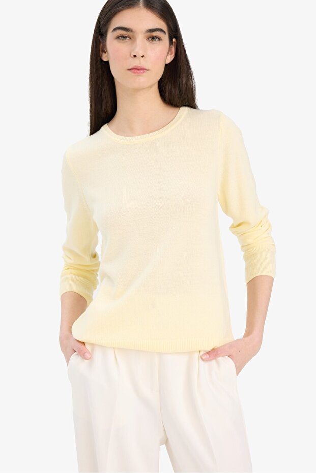 Regular Fit Bisiklet Yaka Triko Kazak F7091AZ25WN - 1